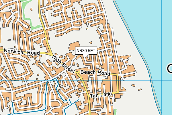 NR30 5ET map - OS VectorMap District (Ordnance Survey)