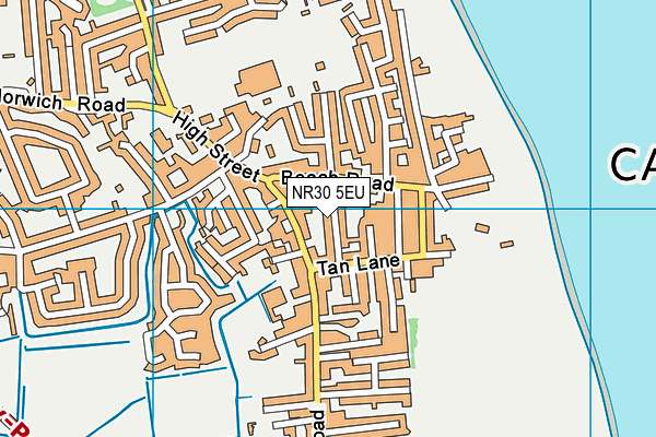 NR30 5EU map - OS VectorMap District (Ordnance Survey)
