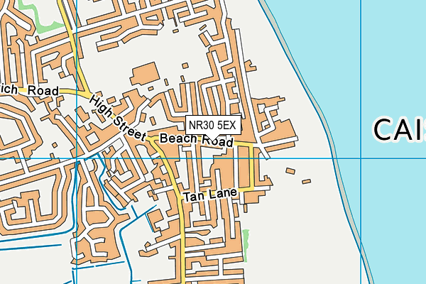 NR30 5EX map - OS VectorMap District (Ordnance Survey)