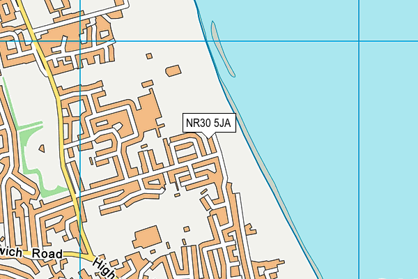 NR30 5JA map - OS VectorMap District (Ordnance Survey)