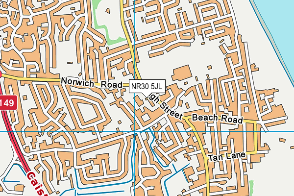 NR30 5JL map - OS VectorMap District (Ordnance Survey)