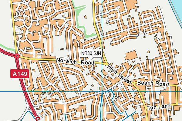 NR30 5JN map - OS VectorMap District (Ordnance Survey)