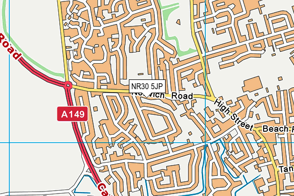 NR30 5JP map - OS VectorMap District (Ordnance Survey)