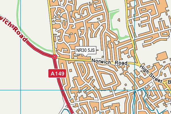 NR30 5JS map - OS VectorMap District (Ordnance Survey)
