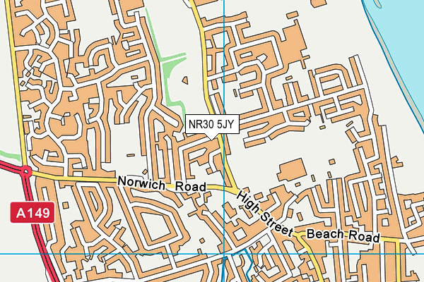 NR30 5JY map - OS VectorMap District (Ordnance Survey)