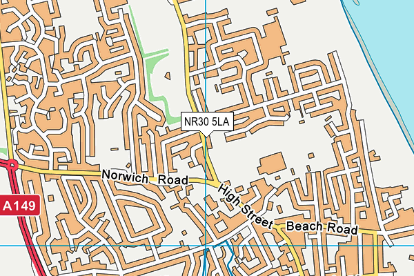 NR30 5LA map - OS VectorMap District (Ordnance Survey)