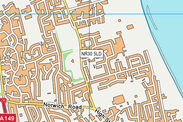 NR30 5LD map - OS VectorMap District (Ordnance Survey)