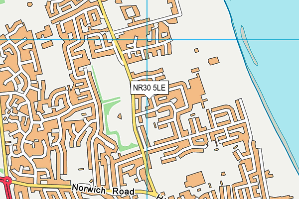 NR30 5LE map - OS VectorMap District (Ordnance Survey)