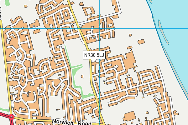 NR30 5LJ map - OS VectorMap District (Ordnance Survey)