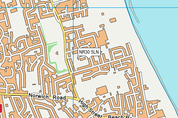 NR30 5LN map - OS VectorMap District (Ordnance Survey)