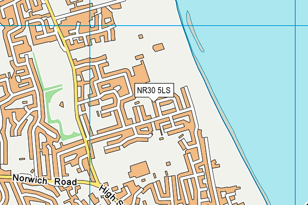 NR30 5LS map - OS VectorMap District (Ordnance Survey)