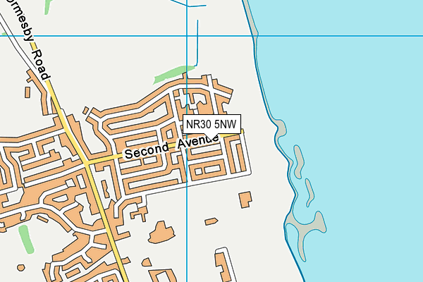 NR30 5NW map - OS VectorMap District (Ordnance Survey)