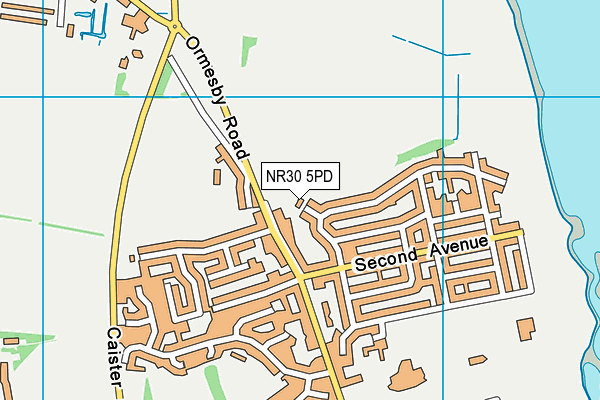 NR30 5PD map - OS VectorMap District (Ordnance Survey)