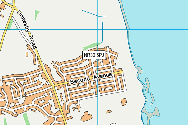 NR30 5PJ map - OS VectorMap District (Ordnance Survey)