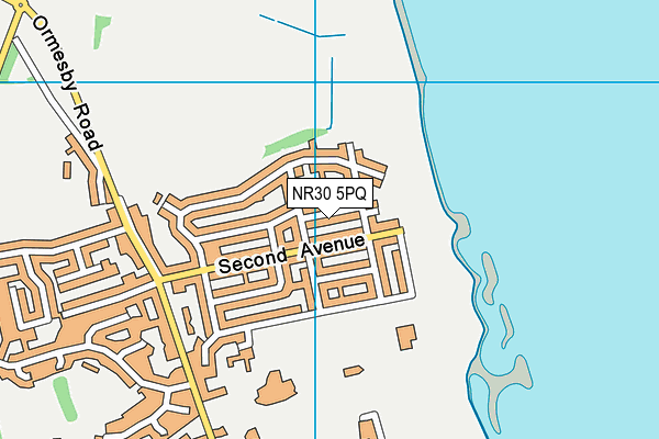 NR30 5PQ map - OS VectorMap District (Ordnance Survey)