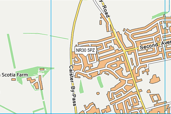 NR30 5PZ map - OS VectorMap District (Ordnance Survey)