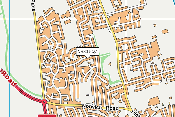 NR30 5QZ map - OS VectorMap District (Ordnance Survey)