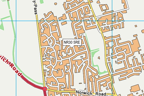 NR30 5RE map - OS VectorMap District (Ordnance Survey)
