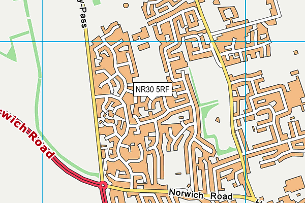 NR30 5RF map - OS VectorMap District (Ordnance Survey)