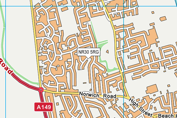 NR30 5RG map - OS VectorMap District (Ordnance Survey)