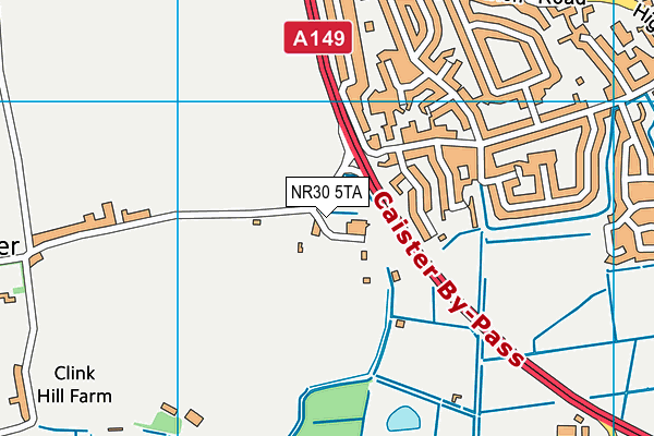 NR30 5TA map - OS VectorMap District (Ordnance Survey)