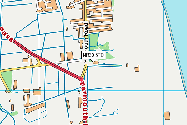 NR30 5TD map - OS VectorMap District (Ordnance Survey)