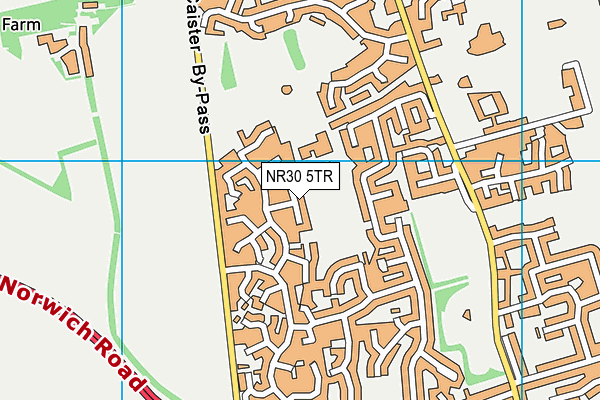 NR30 5TR map - OS VectorMap District (Ordnance Survey)