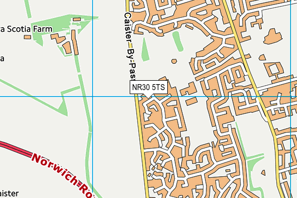 NR30 5TS map - OS VectorMap District (Ordnance Survey)