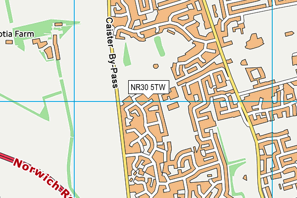 NR30 5TW map - OS VectorMap District (Ordnance Survey)