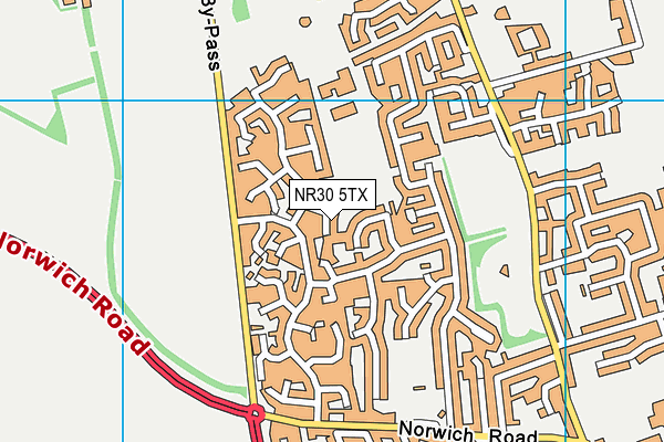 NR30 5TX map - OS VectorMap District (Ordnance Survey)