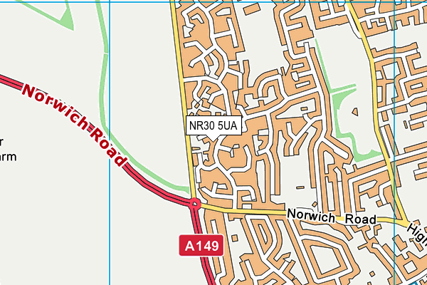 NR30 5UA map - OS VectorMap District (Ordnance Survey)