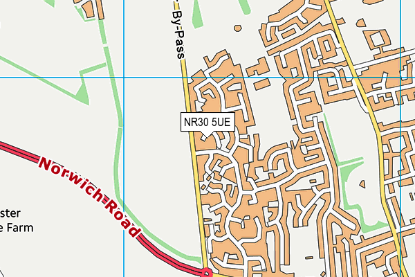 NR30 5UE map - OS VectorMap District (Ordnance Survey)