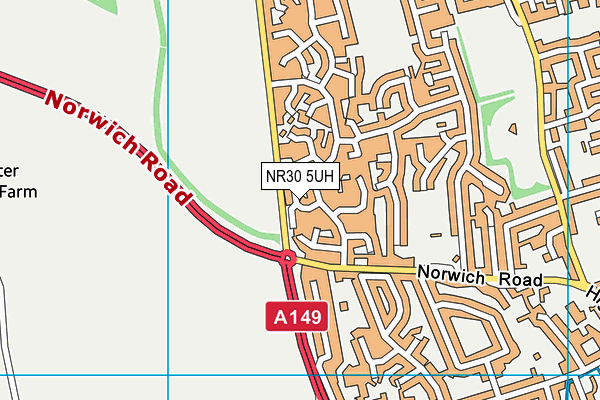 NR30 5UH map - OS VectorMap District (Ordnance Survey)