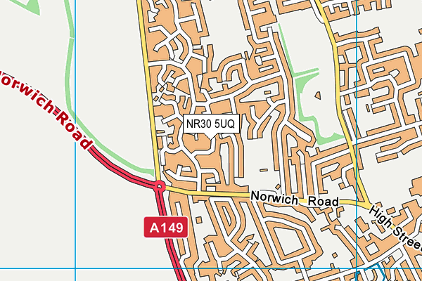 NR30 5UQ map - OS VectorMap District (Ordnance Survey)