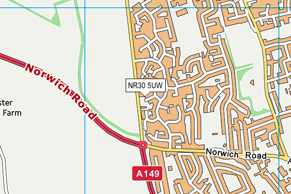 NR30 5UW map - OS VectorMap District (Ordnance Survey)
