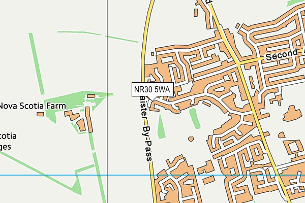 NR30 5WA map - OS VectorMap District (Ordnance Survey)