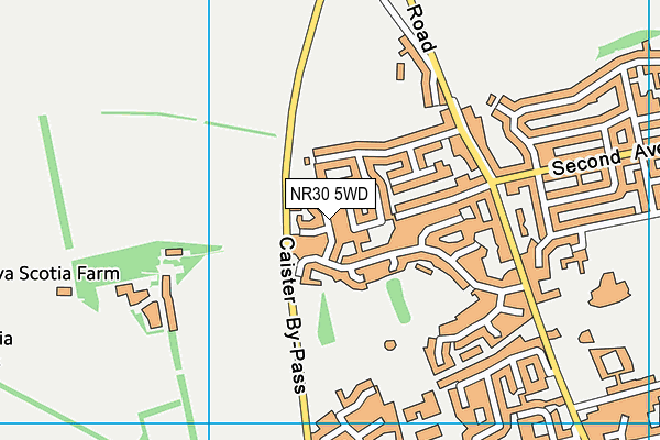NR30 5WD map - OS VectorMap District (Ordnance Survey)