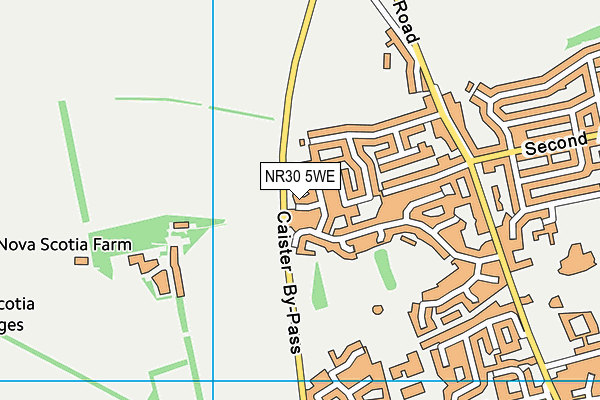 NR30 5WE map - OS VectorMap District (Ordnance Survey)