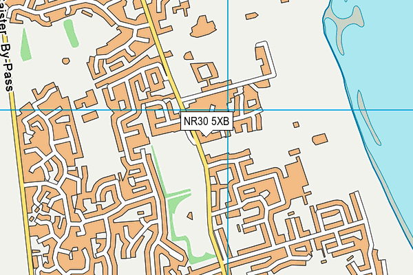 NR30 5XB map - OS VectorMap District (Ordnance Survey)