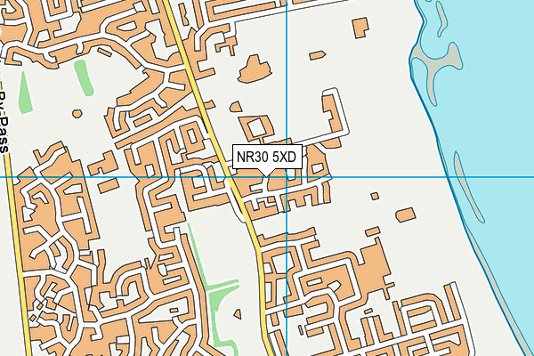 NR30 5XD map - OS VectorMap District (Ordnance Survey)
