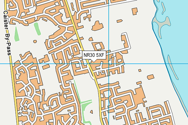 NR30 5XF map - OS VectorMap District (Ordnance Survey)