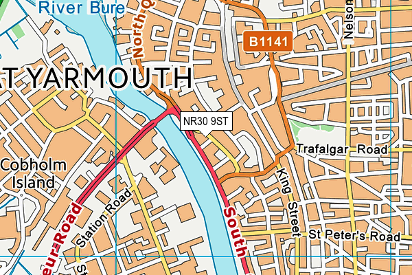 NR30 9ST map - OS VectorMap District (Ordnance Survey)