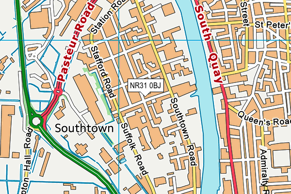 NR31 0BJ map - OS VectorMap District (Ordnance Survey)