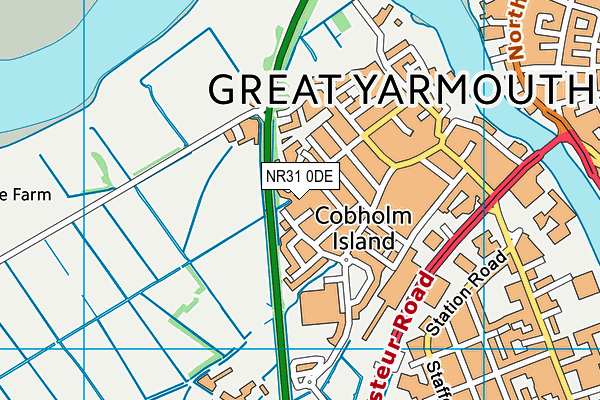 NR31 0DE map - OS VectorMap District (Ordnance Survey)