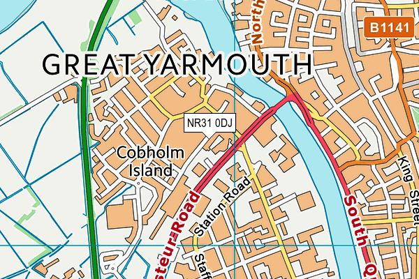 NR31 0DJ map - OS VectorMap District (Ordnance Survey)