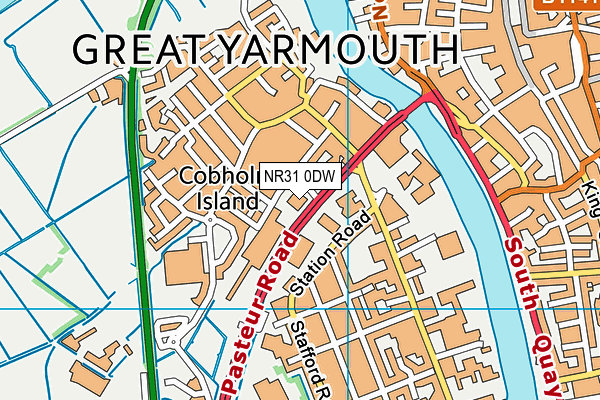 The Gym Group (Great Yarmouth) map (NR31 0DW) - OS VectorMap District (Ordnance Survey)