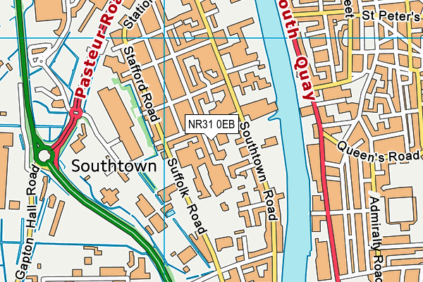 NR31 0EB map - OS VectorMap District (Ordnance Survey)