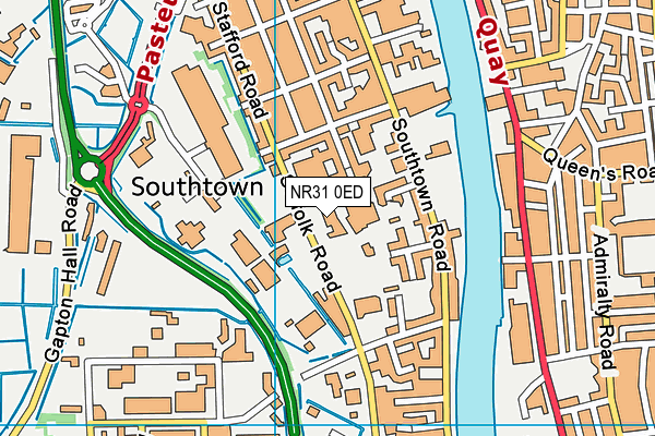 East Coast College Sport And Wellbeing Centre map (NR31 0ED) - OS VectorMap District (Ordnance Survey)
