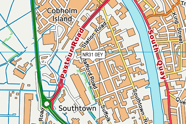 NR31 0EY map - OS VectorMap District (Ordnance Survey)