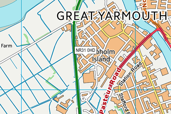 NR31 0HD map - OS VectorMap District (Ordnance Survey)